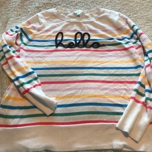 Walmart Time and Tru hello stripped sweater xxl